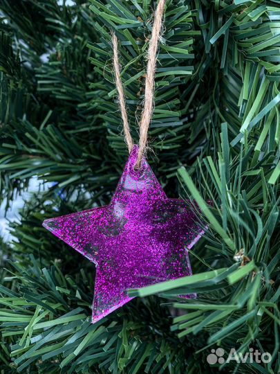 Елочные игрушки из эпоксидной смолы