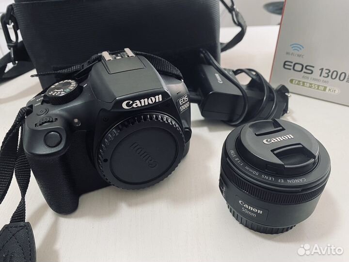 Canon eos 1300d с WiFi + ef 50mm 1.8 stm