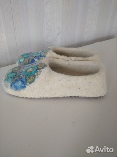 Тапочки валяные из овечьей шерсти