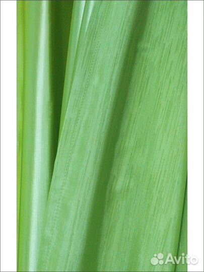 Штора готовая зеленая