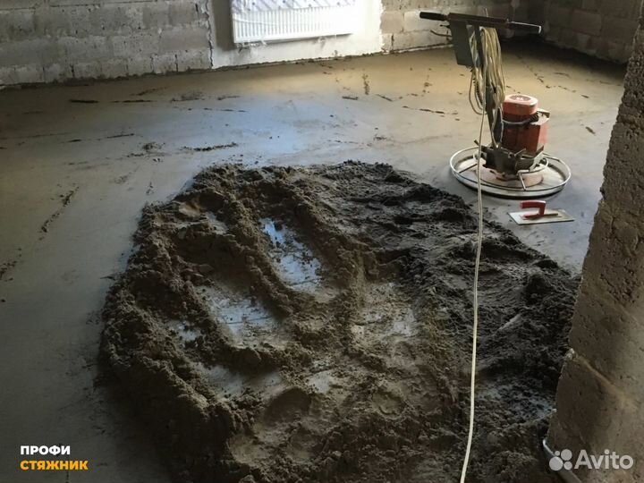 Полусухая стяжка пола в коттедже