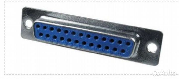 DB-25M,DB-25F,Вилка,гнездо 25pin на кабель (пайка)