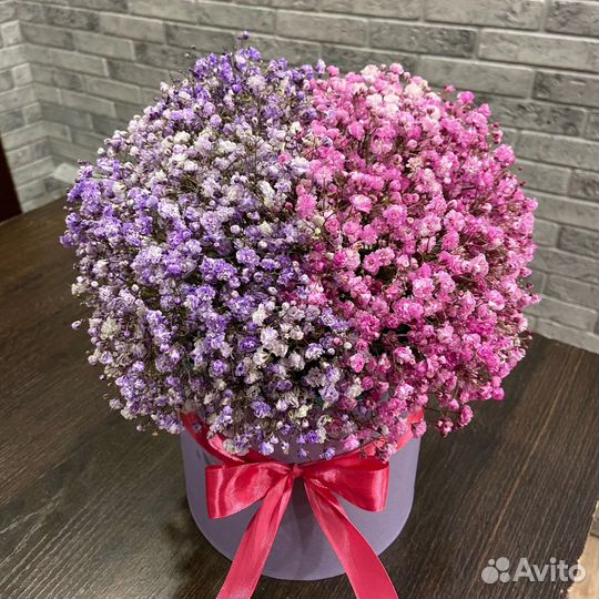 Гипсофила букет цветы в коробке