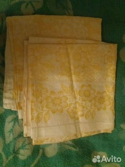 Скатерти льняные СССР, рушник, наволочки, одеяла