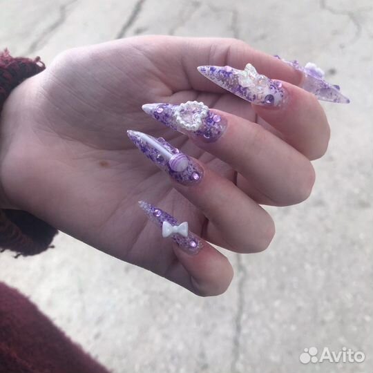 Маникюр наращивание ногтей