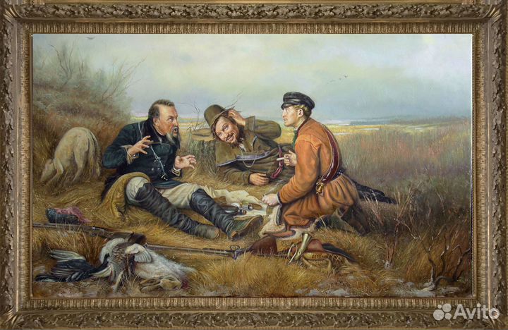Охотники на привале копия картины