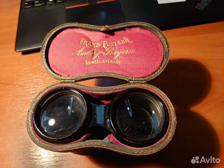 Старинный театральный бинокль Franz Roeller