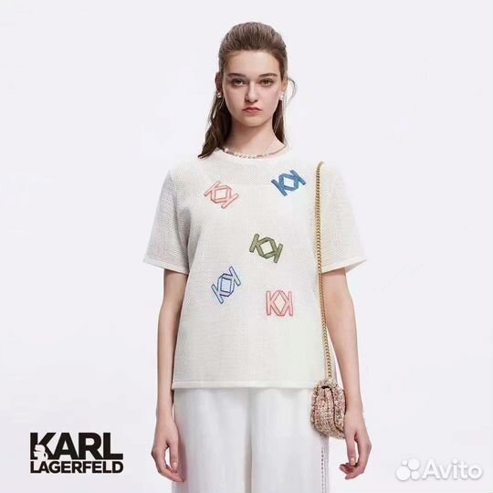 Футболки сетка karl lagerfeld оригинал. S, M,L