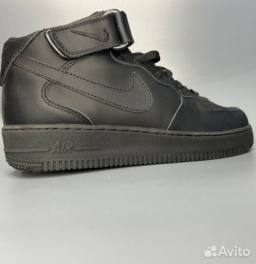 Кроссовки Nike Air Force 1 Mid Black Люкс