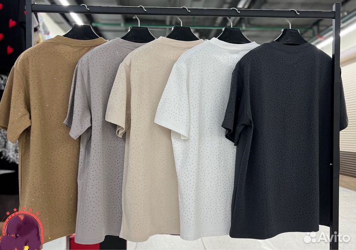 Женские футболки со стразами 44-46-48-50-52