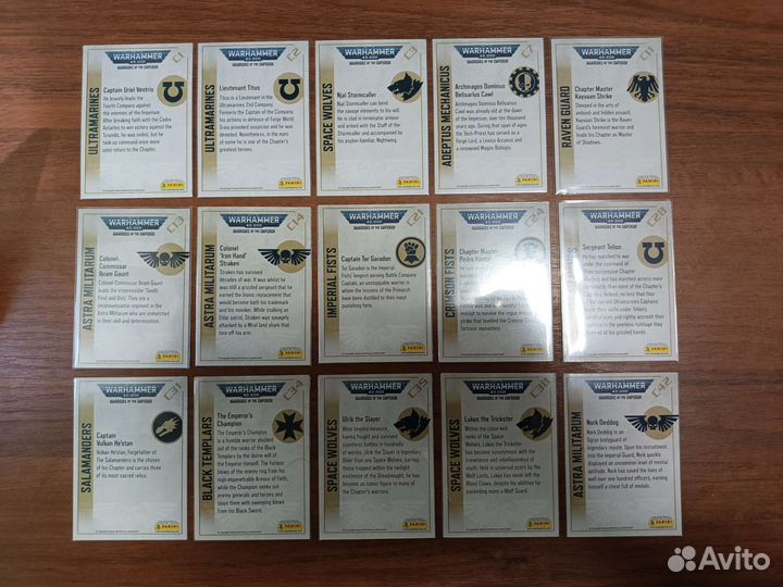 Карточки panini Warhammer 40,000