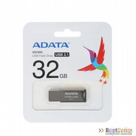 USB 3.2 adata 32GB AUV350-32G-RBK Metallic