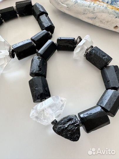 Браслет из черного турмалина женский