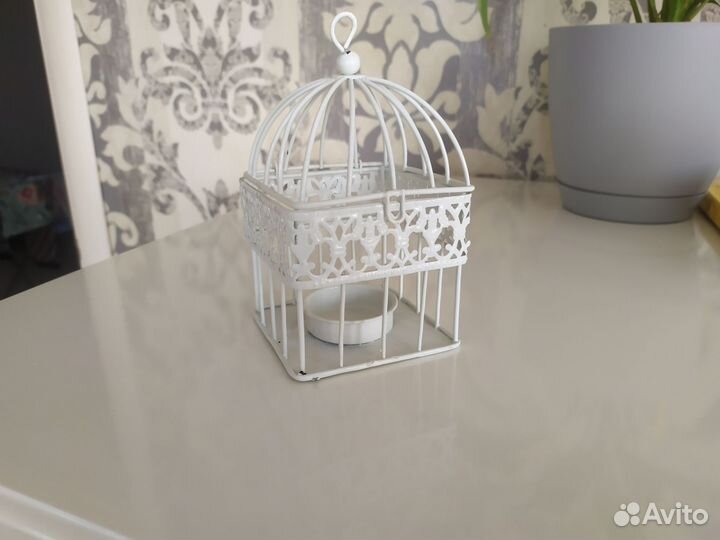 Подсвечник клетка декоративный