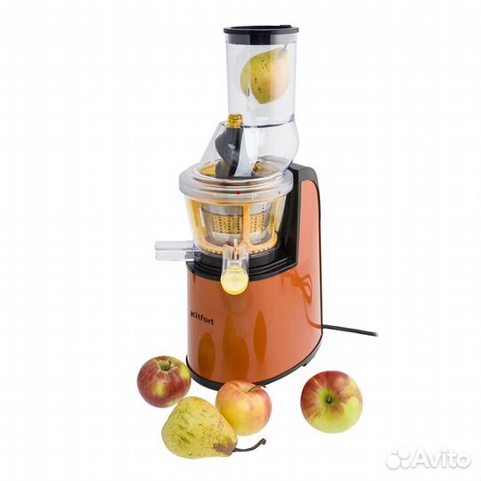 Соковыжималка Kitfort KT-1102 шнековая, оранжевая