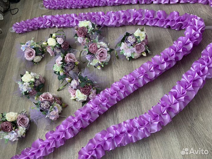 Кольца аренда, свадебные украшения на машины