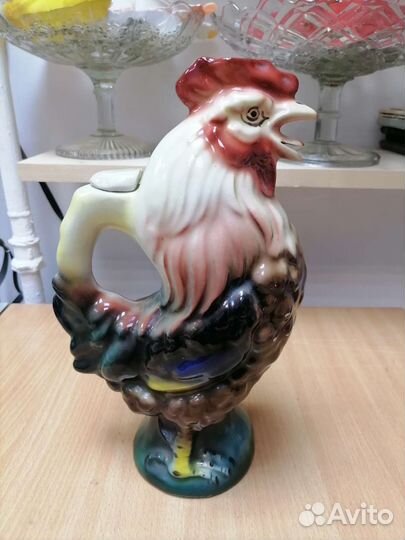 Штоф фарфоровый. Петух. СССР