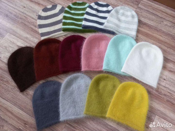 Шапка бини из пуха норки (базовая шапка).Руч.работ