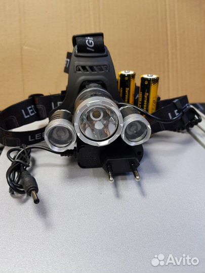 Фонарь налобный,аккумуляторный