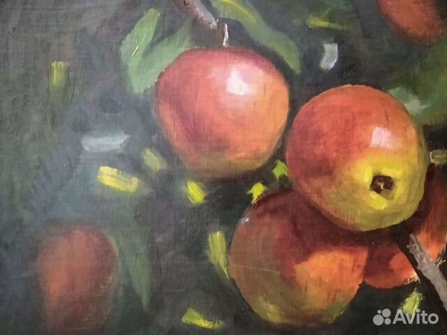 Картина,Яблоки на ветке
