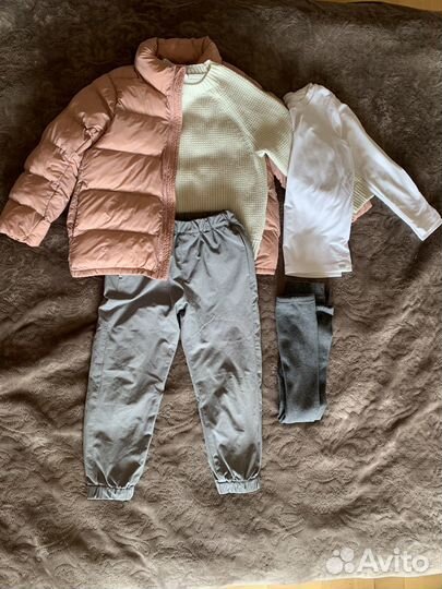 Одежда для девочки Uniqlo пакетом, 5-6 лет