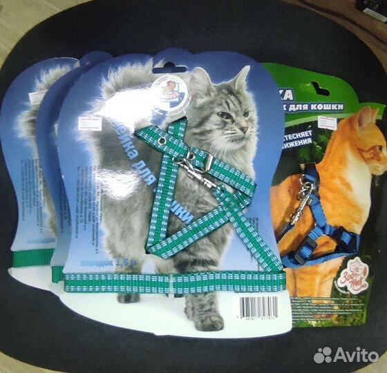 Шлейка-поводок, ошейник для кошек и собак