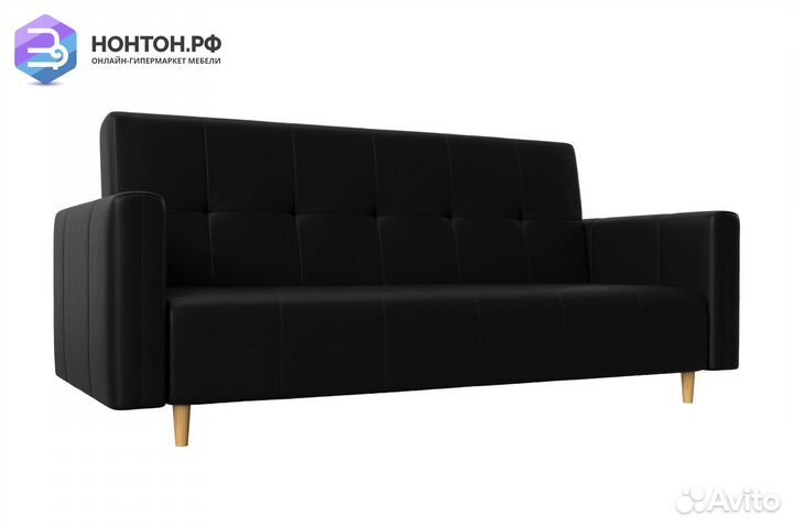 Диван книжка Вест экокожа черная