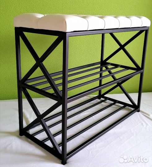 Банкетка обувница в стиле лофт