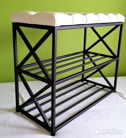 Банкетка обувница в стиле лофт