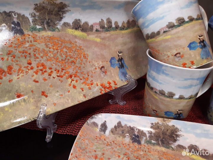 Кружки и блюда с изображением работ К. Моне