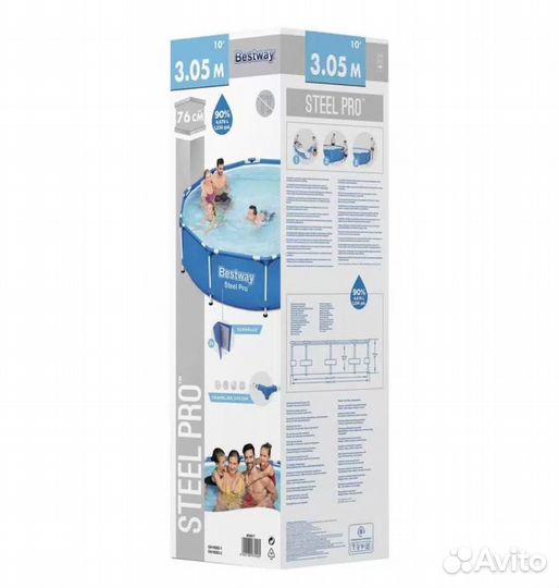 Бассейн каркасный 305 х 76 см Bestway