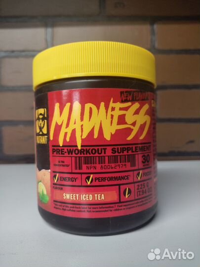 Предтрен madness mutat 225г