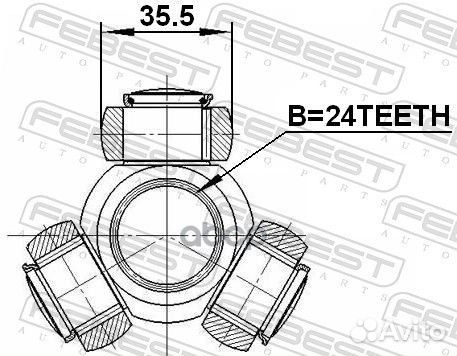 Трипод volvo V50 2004-2011/24*35.5 мм 4 166