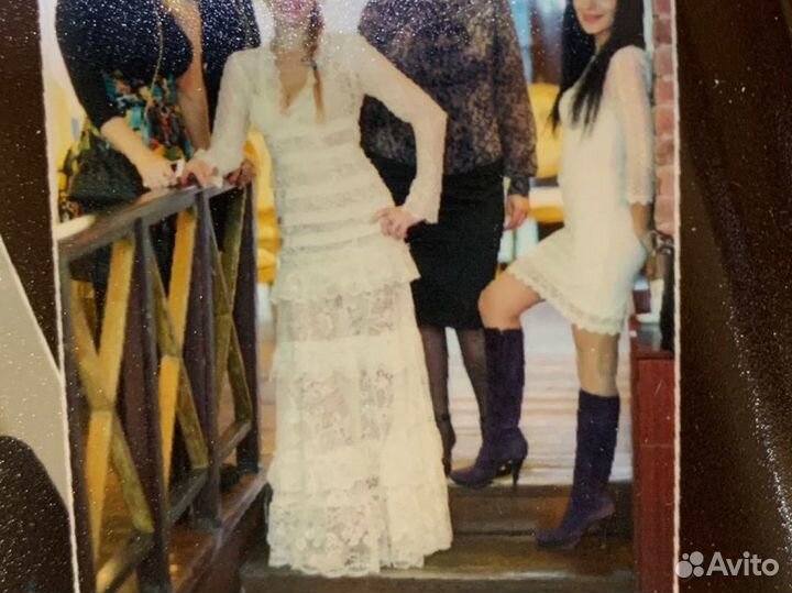 Кружевное платье в пол