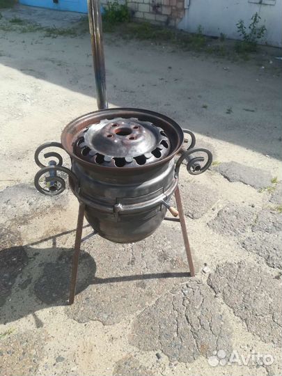 Печь для казана из дисков