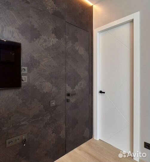 Скрытая дверь под покраску