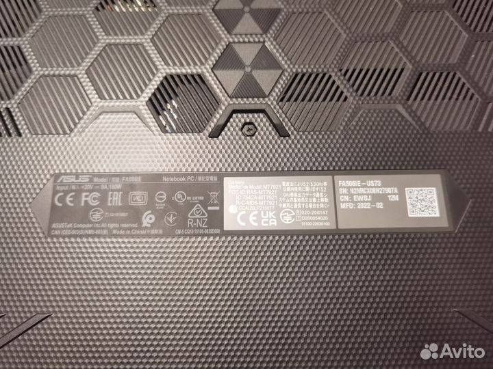 Игровой ноутбук asus tuf gaming a15 RTX 3050ti