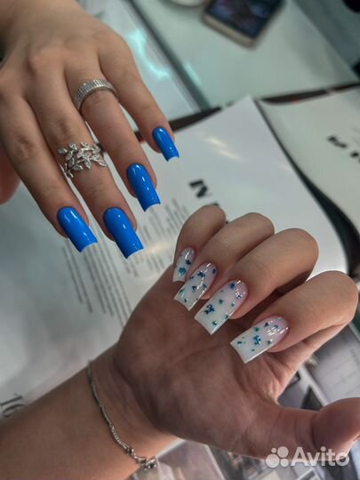 Маникюр покрытие гель лак наращивание