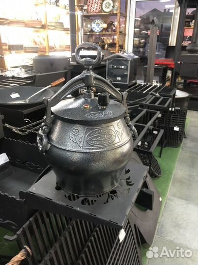 Афганский казан-скороварка 10 литров черный, алюми