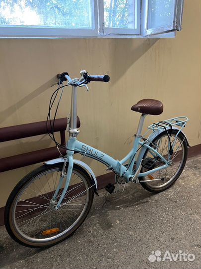 Складной велосипед Shulz Krabi V-brake голубой