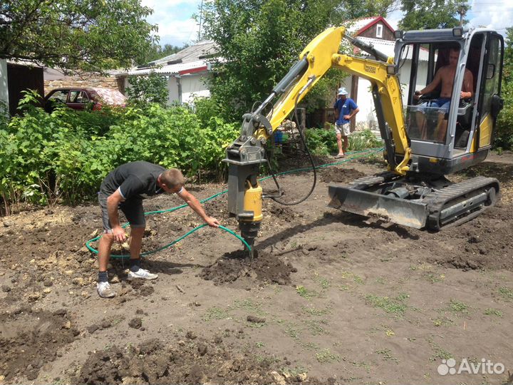 Аренда экскаватора погрузчика ямобур