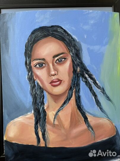 Портрет девушки маслом