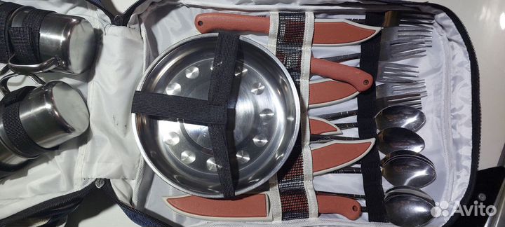 Термо сумка с набором посуды на 6 персон