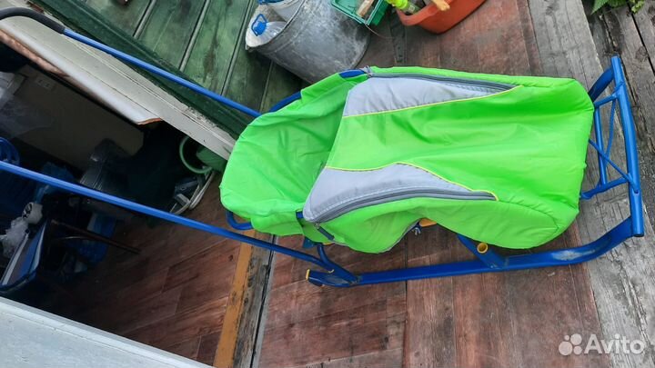 Детские санки Ника с колесами и чехлом