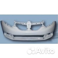 Бампер передний Logan 2014 -18 белый 369 Белый лед