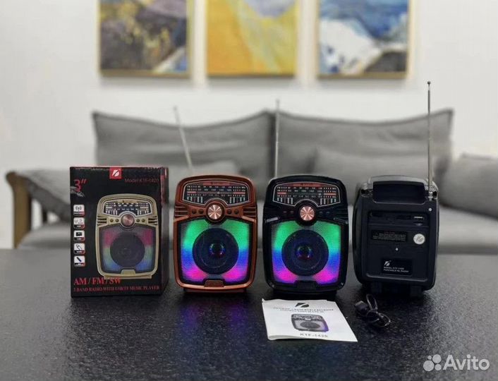 Радиоприёмник FM + Bluetooth с RGB-подсветкой