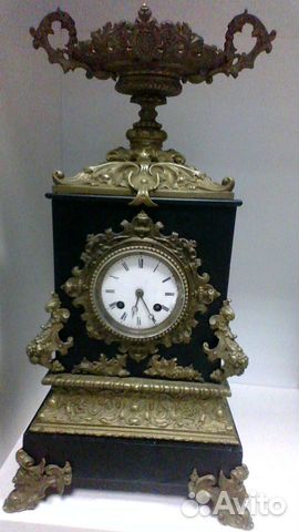 Часы антикварные,механические с боем,Франция.50см