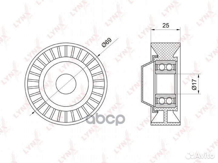 Ролик обводной навесного оборудования LADA Gran