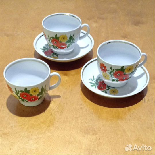 Чайные чашки с блюдцами, СССР