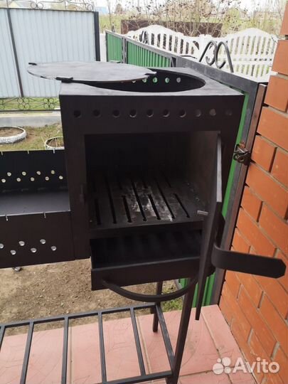 Мангал с печью под казан